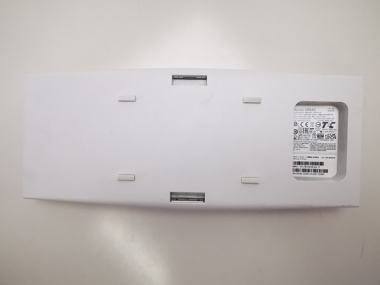 Cisco Meraki MR46 Wireless Access Point - Unclaimed / NO MOUNTING BRACKET