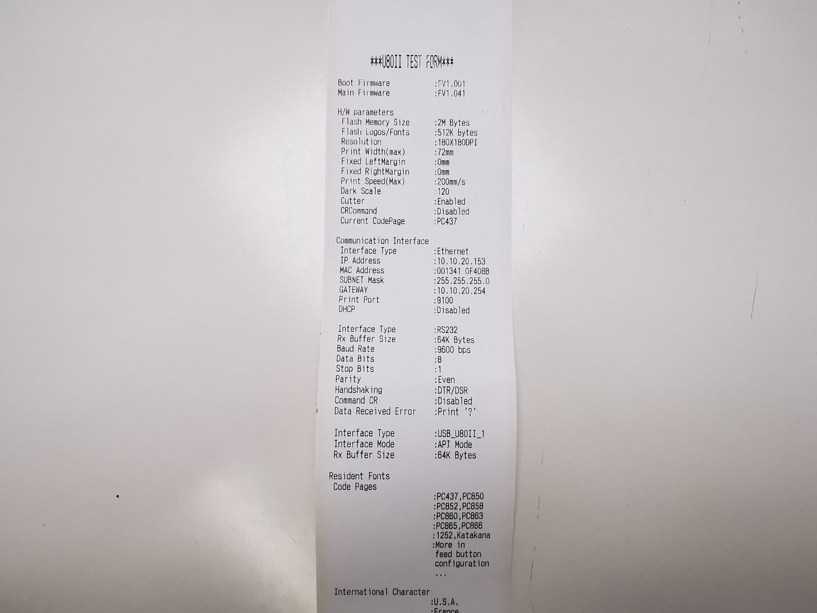 SNBC U80II Mono Thermal Receipt Printer - USB/Serial/Ethernet - PSU Included