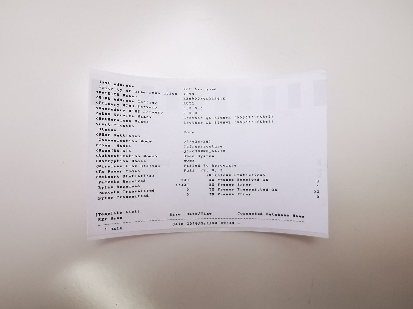 Brother QL-820NWB Mono Label Printer - Reel Included - PSU Included