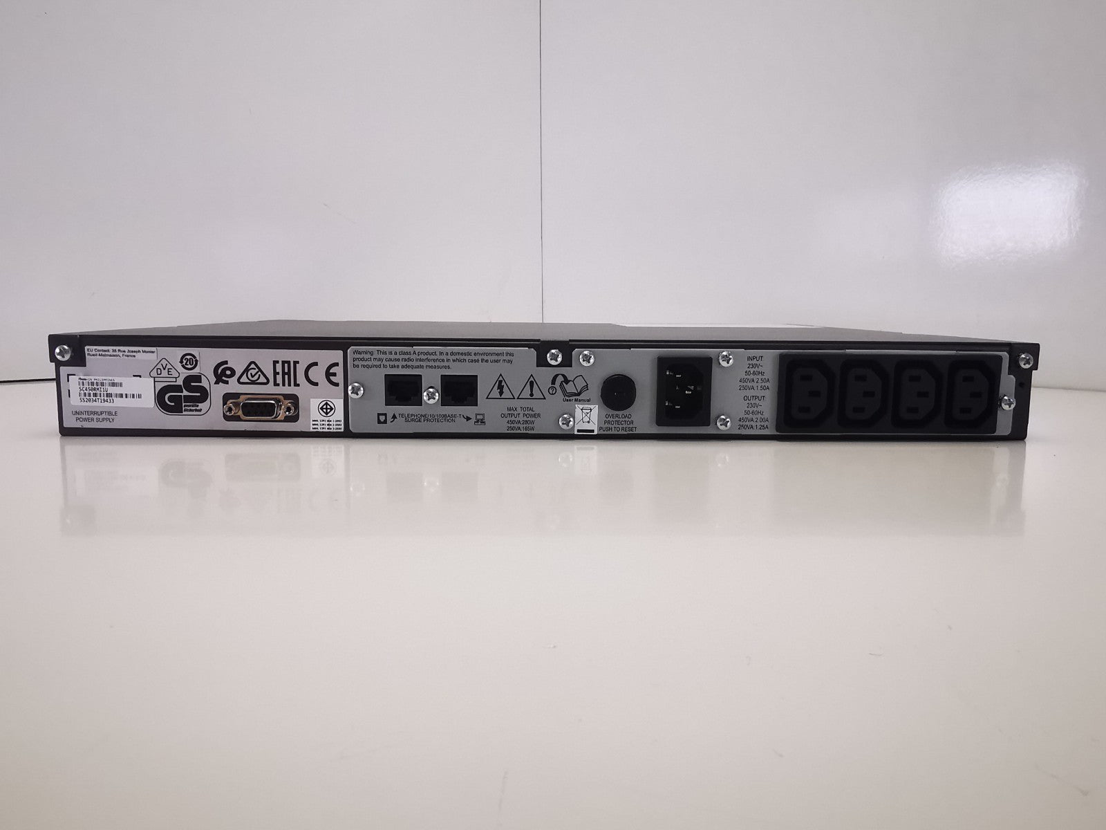 APC SC450RMI1U Rack Mounted UPS - Batteries Included