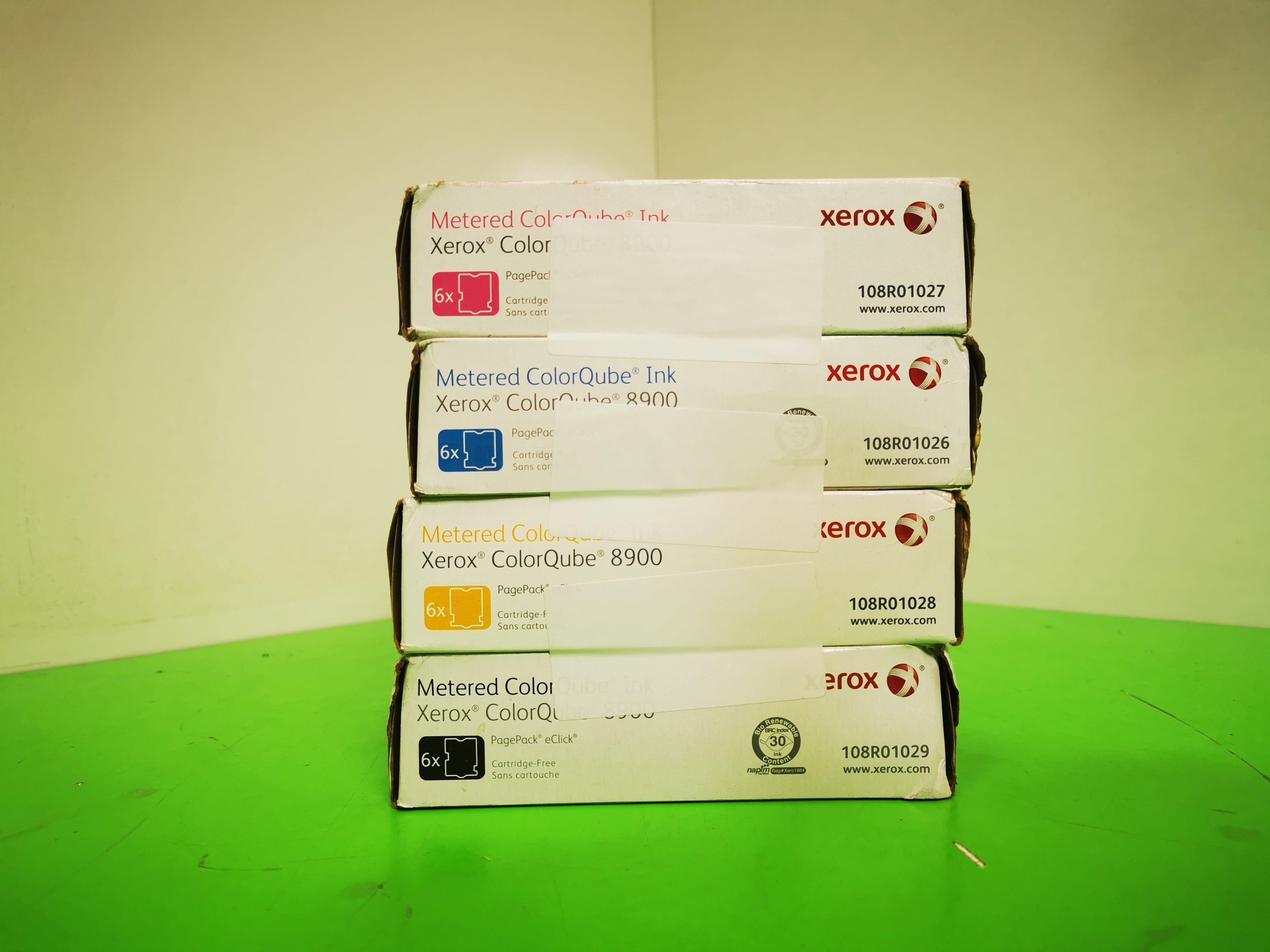 Xerox ColorQube 8900 Series Solid Ink Sticks Yellow, Cyan, Magenta, Black 108R01029