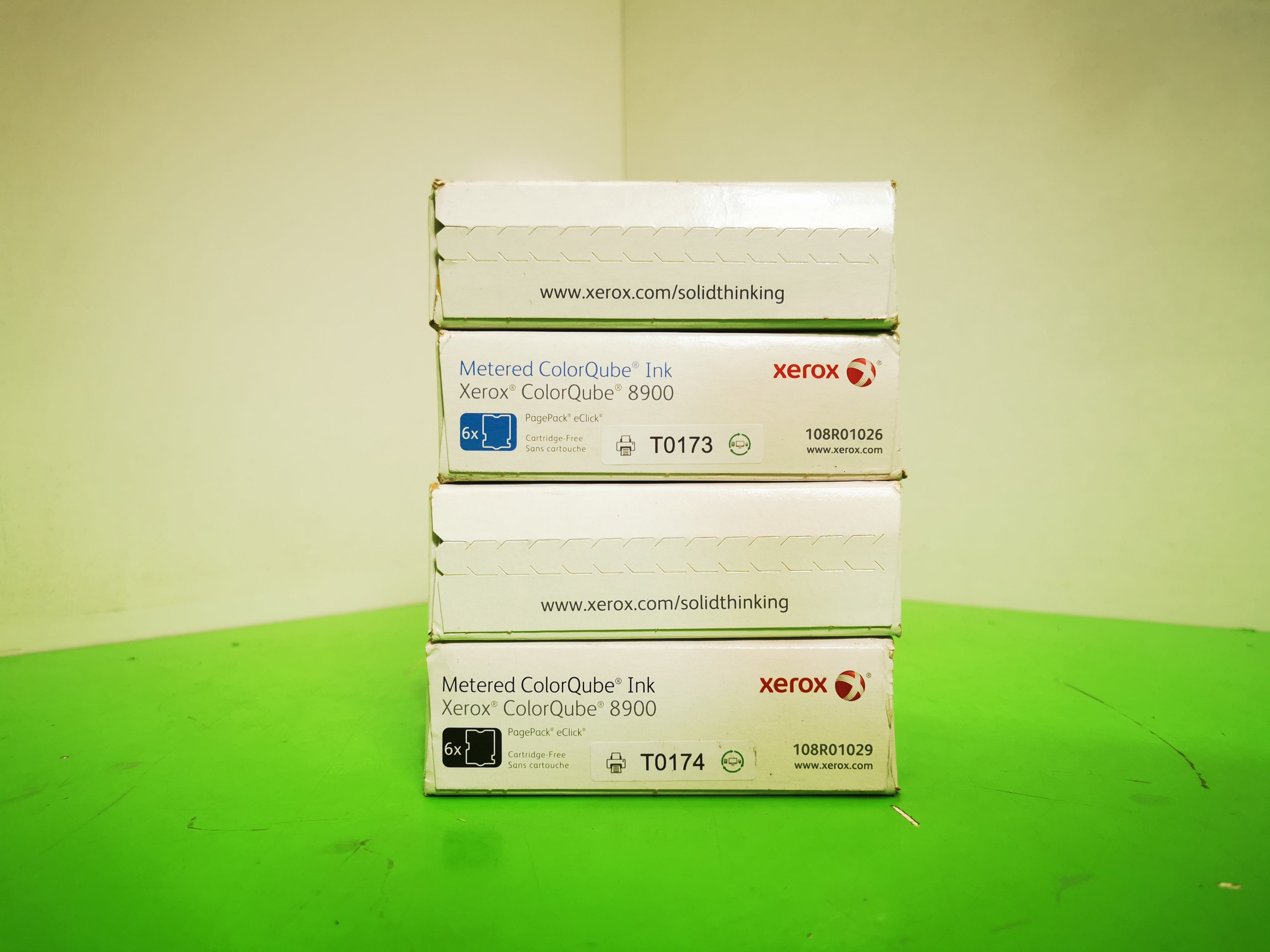 Xerox ColorQube 8900 Series Solid Ink Sticks Yellow, Cyan, Magenta, Black 108R01029