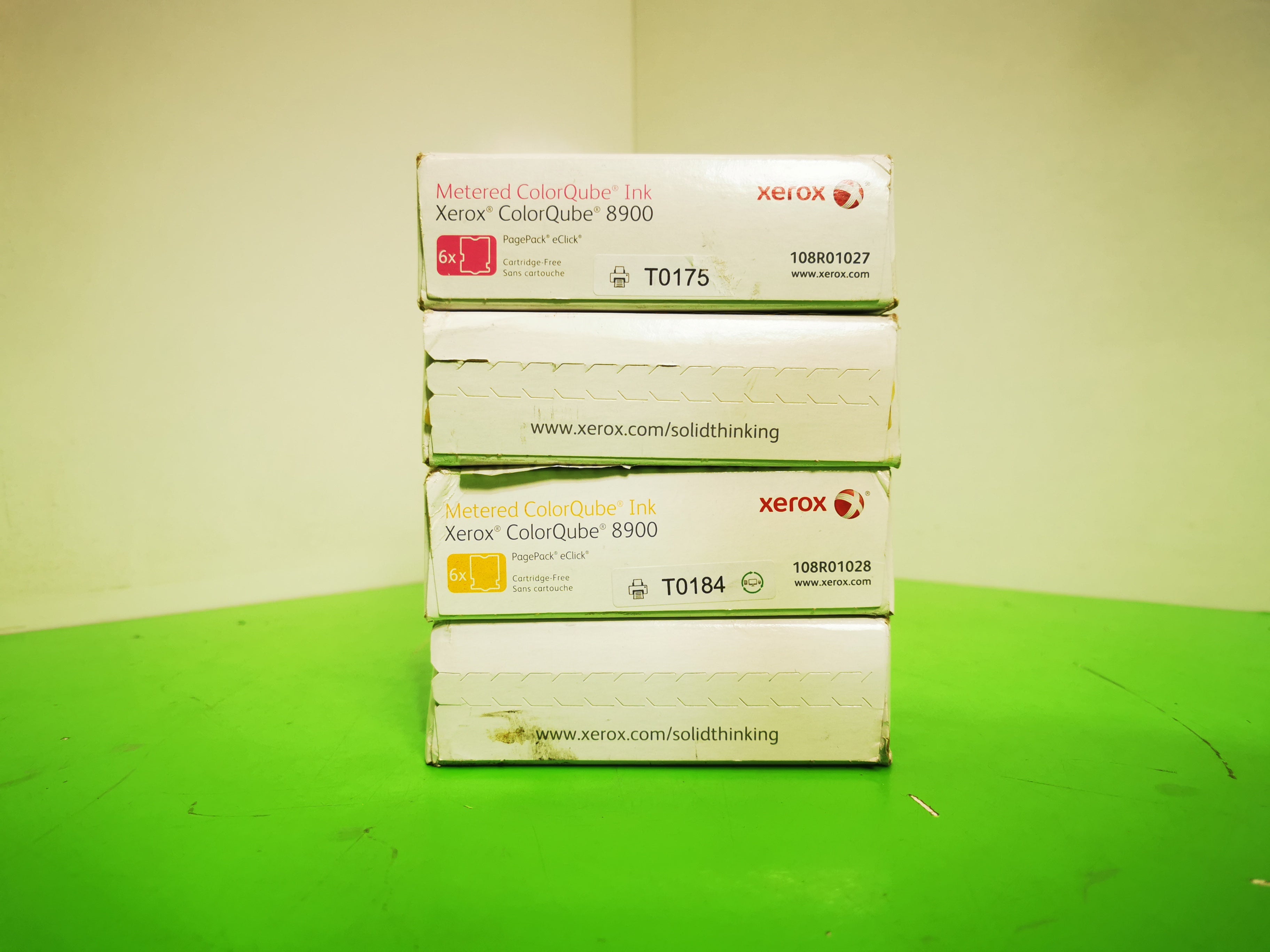 Xerox ColorQube 8900 Series Solid Ink Sticks Yellow, Cyan, Magenta, Black 108R01029