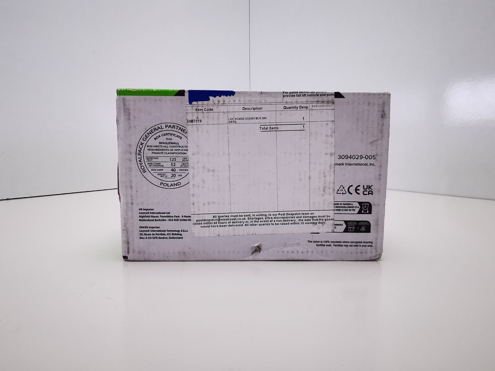 Lexmark 24B7518 Black Genuine Laser Toner Cartridge for XC4342 XC4352 NEW