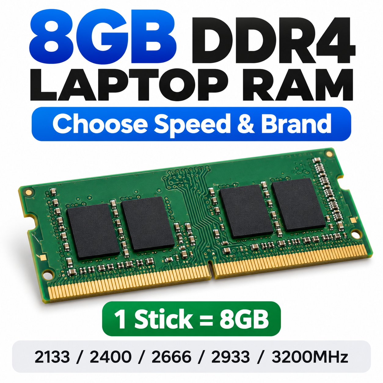 8GB DDR4 SODIMM Laptop RAM Memory 2133-3200MHz Samsung Hynix Micron 260-Pin