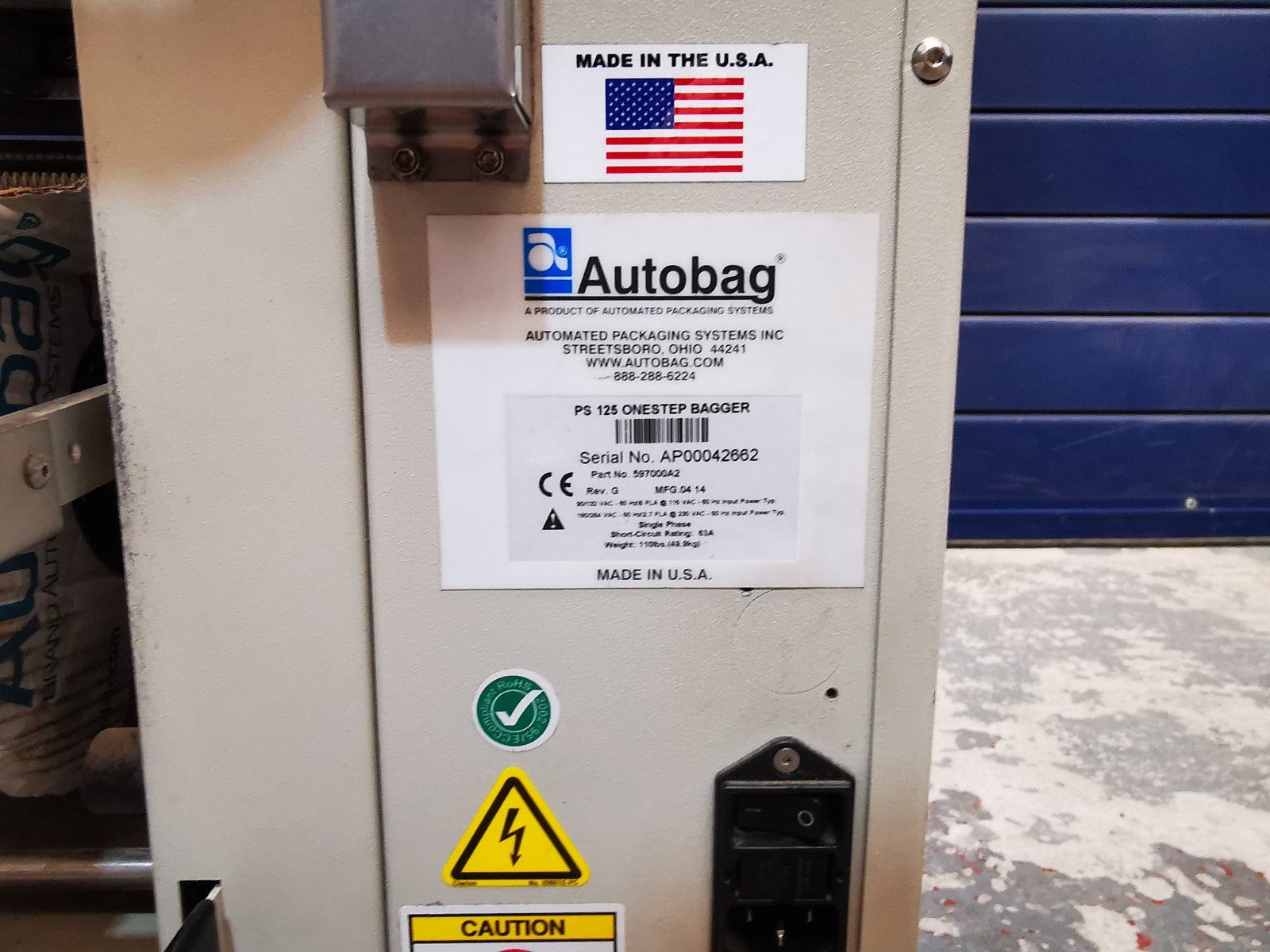 Pacesetter Autobag PS 125 - Industrial Automatic Bagger - READ DESCRIPTION
